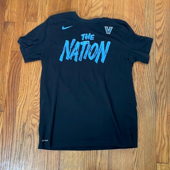 The Nike Tee Short Sleeve Shirt Villanova The Nation Black Men’s - Picture 1 of 6